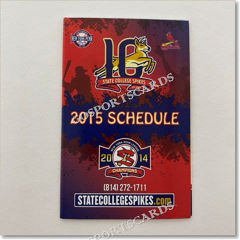 2015 State College Spikes Pocket Schedule