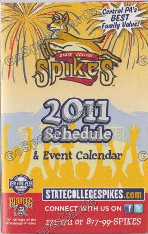 2011 State College Spikes Pocket Schedule