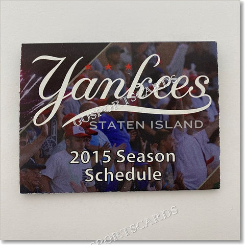 2015 Staten Island Yankees Pocket Schedule