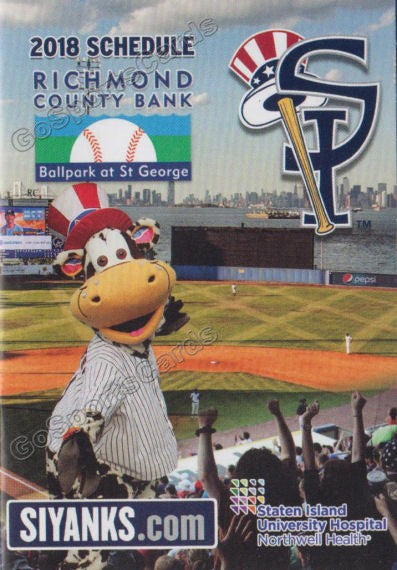 2018 Staten Island Yankees Pocket Schedule