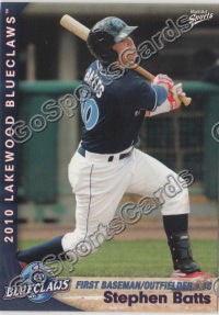 2010 Lakewood BlueClaws Stephen Batts