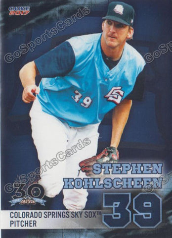 2017 Colorado Springs Sky Sox Stephen Kohlscheen