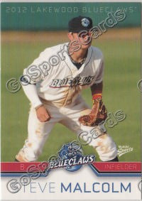 2012 Lakewood BlueClaws Steve Malcolm