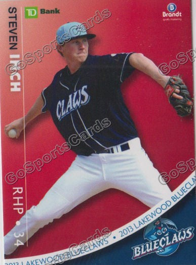 2013 Lakewood BlueClaws SGA Steven Inch