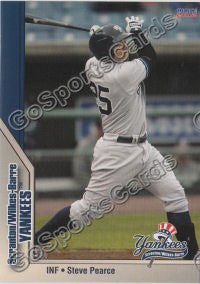 2012 Scranton Wilkes Barre Yankees Empire State Steve Steven Pearce