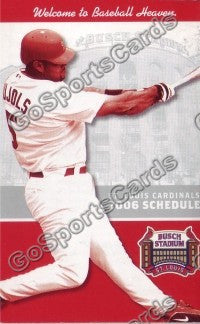 2006 St Louis Cardinals Pujols Pocket Schedule