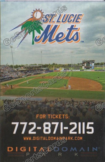 2011 St Lucie Mets Pocket Schedule