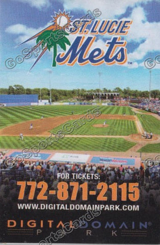 2012 St Lucie Mets Pocket Schedule