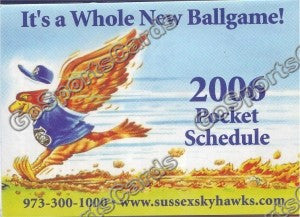 2006 Sussex Skyhawks Pocket Schedule