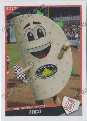 2017 Birmingham Barons Taco Mascot