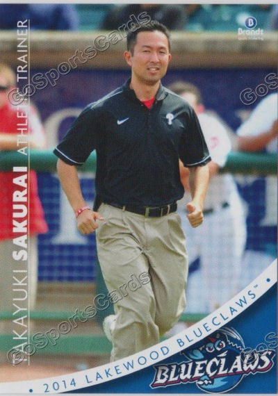 2014 Lakewood BlueClaws Takayuki Sakurai