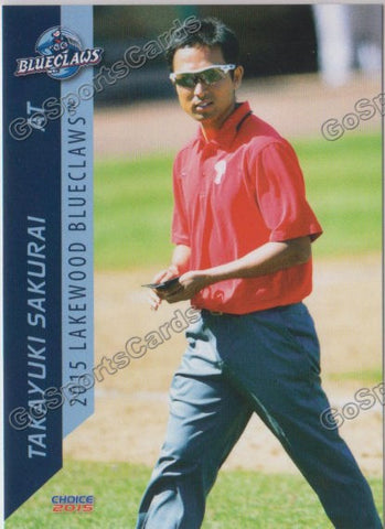 2015 Lakewood BlueClaws Takayuki Sakurai