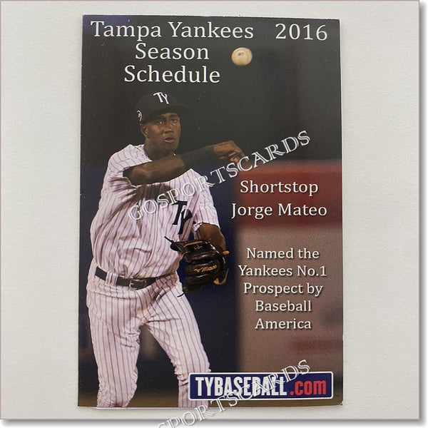 2016 Tampa Yankees Pocket Schedule
