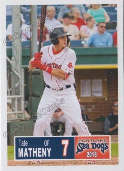 2018 Portland Sea Dogs Tate Matheny