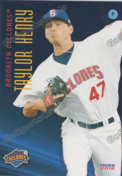 2016 Brooklyn Cyclones Taylor Henry