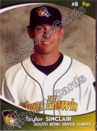 2009 South Bend Silver Hawks Taylor Sinclair