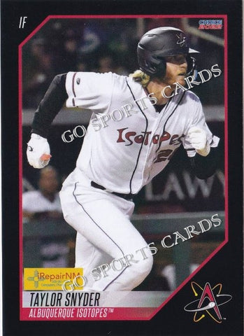2022 Albuquerque Isotopes SGA Taylor Snyder