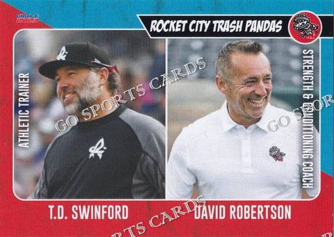 2023 Rocket City Trash Pandas TD Swinford David Robertson