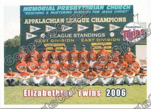 2006 Elizabethton Twins Team Photo
