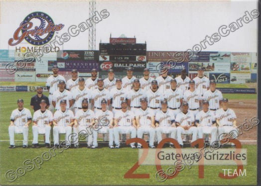 2013 Gateway Grizzlies Team Photo