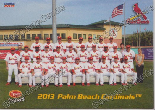 2013 Palm Beach Cardinals Team Photo Checklist