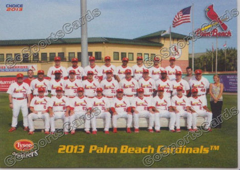 2013 Palm Beach Cardinals Team Photo Checklist