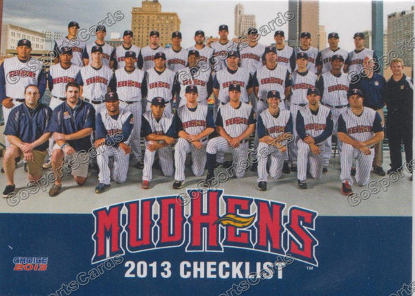 2013 Toledo Mud Hens Team Photo Checklist