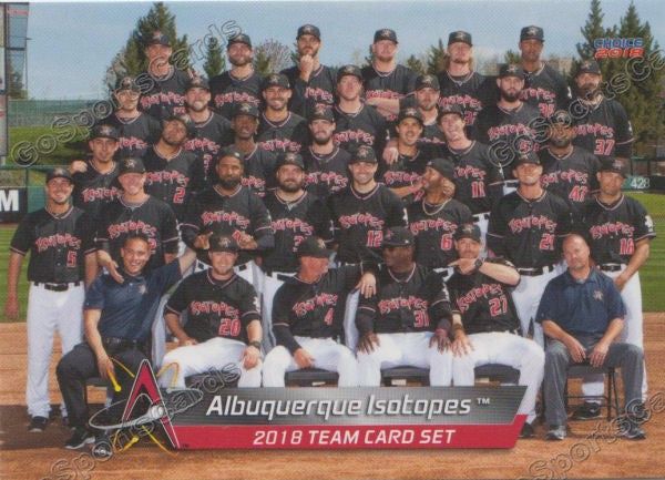 2018 Albuquerque Isotopes Team Photo Checklist