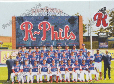 2019 Reading Fightin Phils U3 Team Photo Checklist