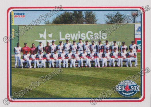 2013 Salem Red Sox Team Photo