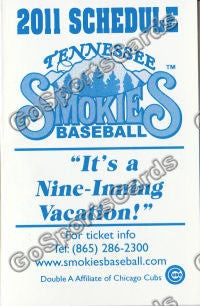 2011 Tennessee Smokies Pocket Schedule