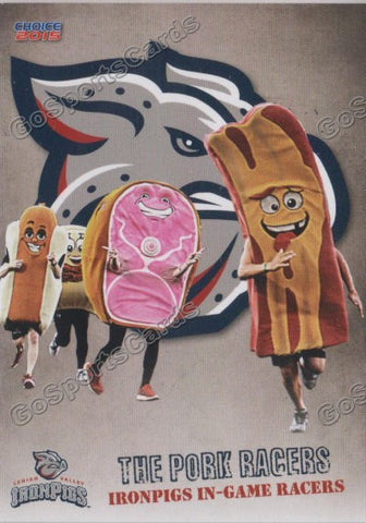 2015 Lehigh Valley IronPigs The Pork Racers Mascot 2nd