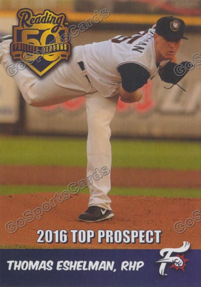 2016 Reading Fightin Phils Top Prospect 25 Thomas Tom Eshelman