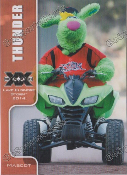 2014 Lake Elsinore Storm Thunder Mascot