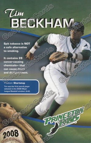 2008 Princeton Rays Tim Beckham Jumbo SGA Card (Only 500)