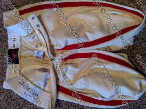 Tim McClaskey 2006 Reading Phillies Game Used Pants Yellow Throwbacks