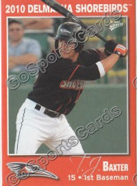 2010 Delmarva Shorebirds TJ Baxter