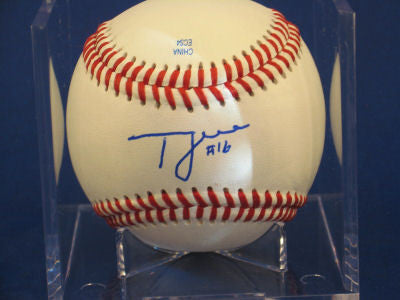 TJ House signed Baseball Auto