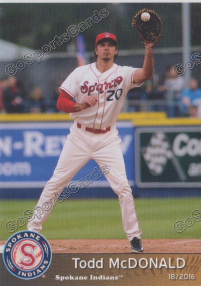 2016 Spokane Indians Todd McDonald