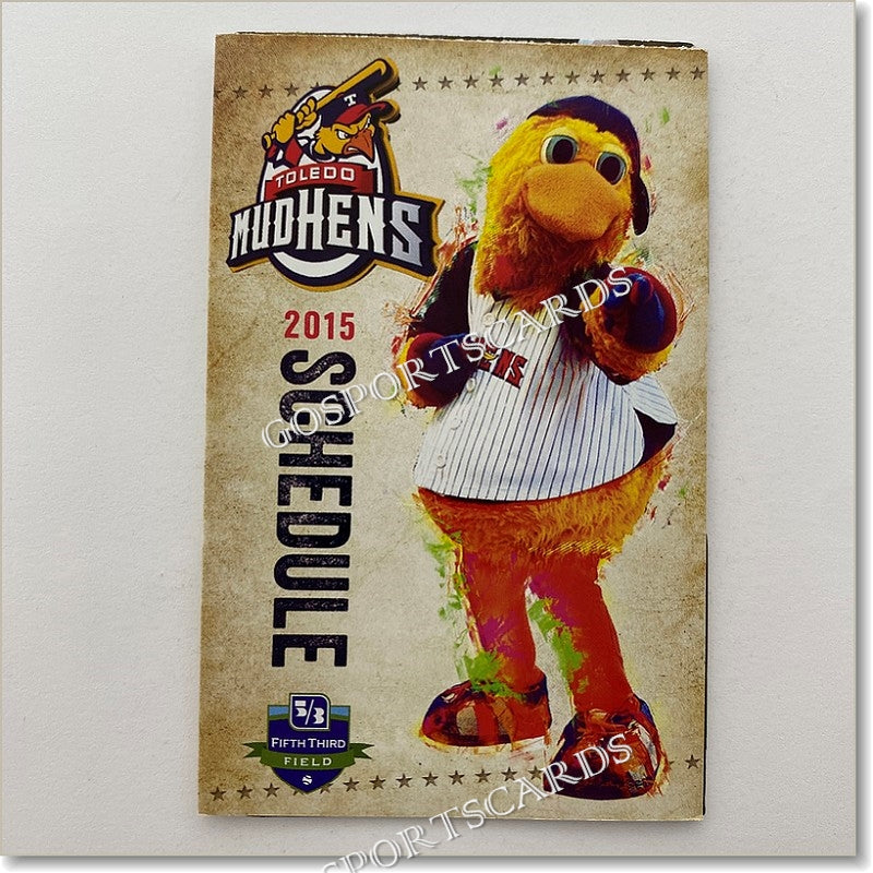 2015 Toledo Mud Hens Pocket Schedule Go Sports Cards 2015-toledo-mud-hens-pocket-schedule-go-sports-cards
