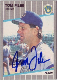 Tom Filer 1989 Fleer #185 (Autograph)