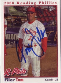 Tom Filer 2008 Reading Phillies (Autograph)