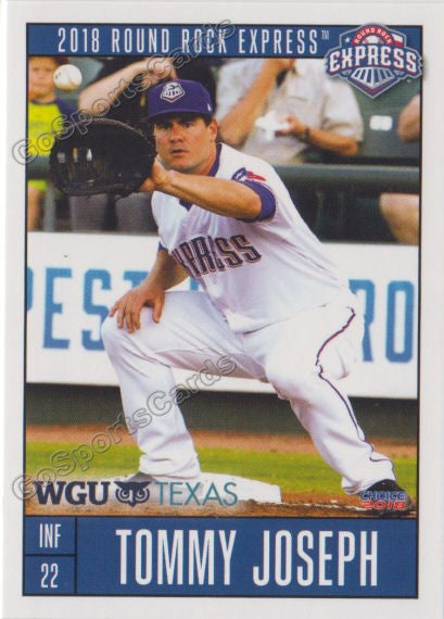 2018 Round Rock Express Tommy Joseph