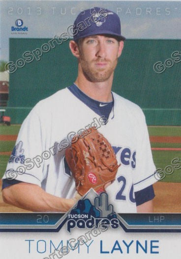 2013 Tucson Padres Tom Tommy Layne