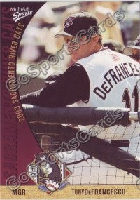 2003 Sacramento River Cats Multi-Ad Tony DeFrancesco