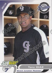 2012 Grand Junction Rockies Tony Diaz