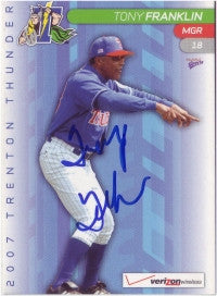 Tony Franklin 2007 Trenton Thunder (Autograph)