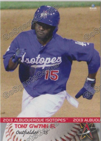 2013 Albuquerque Isotopes Tony Gwynn Jr
