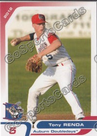 2012 Auburn Doubledays Tony Renda