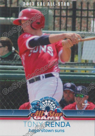 2013 South Atlantic League All Star SAL ND Tony Renda